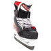 Black and red skates, with white and red laces and red lining