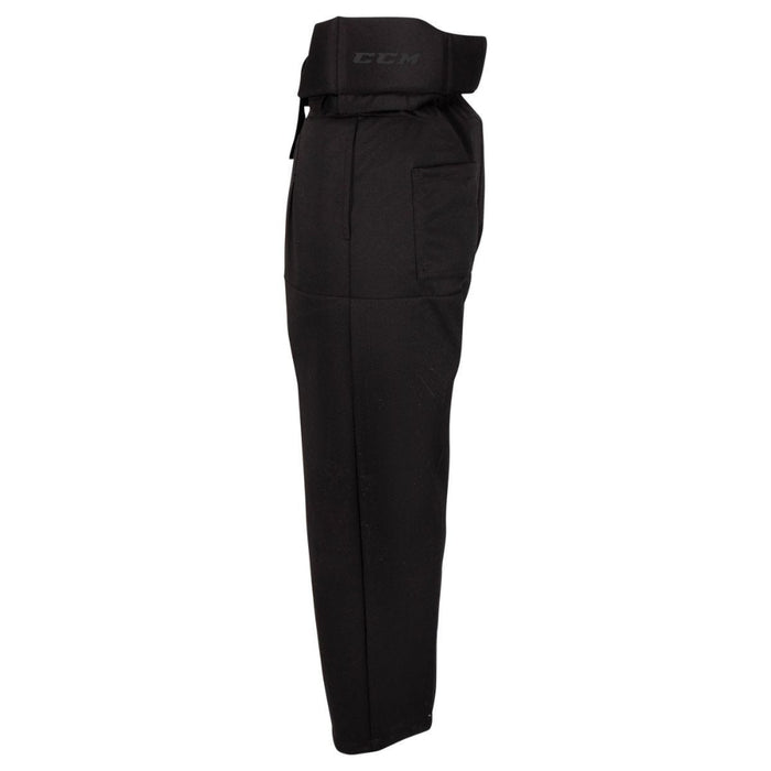 Black referee pants with black buckles