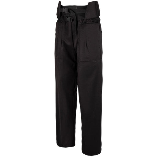 Black referee pants with black buckles