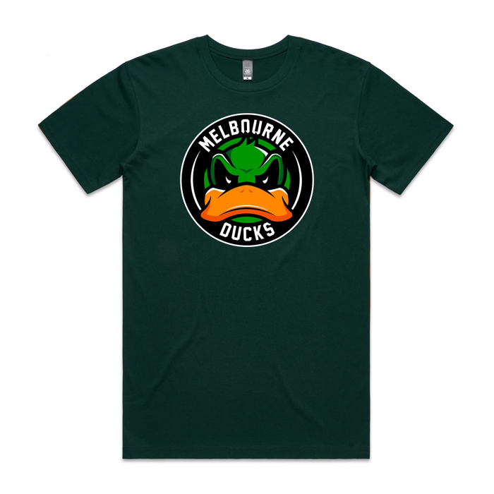 Green tshirt with ducks logo