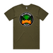 Army green tshirt with ducks logo