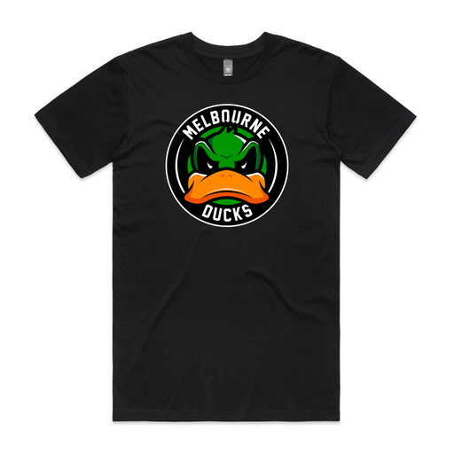 Black tshirt with ducks logo