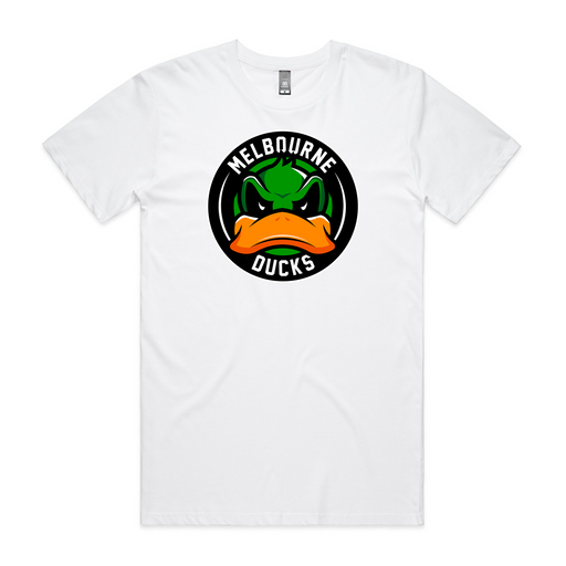 white tshirt with ducks logo