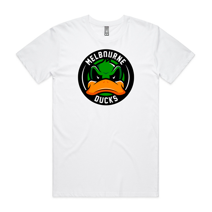 white tshirt with ducks logo
